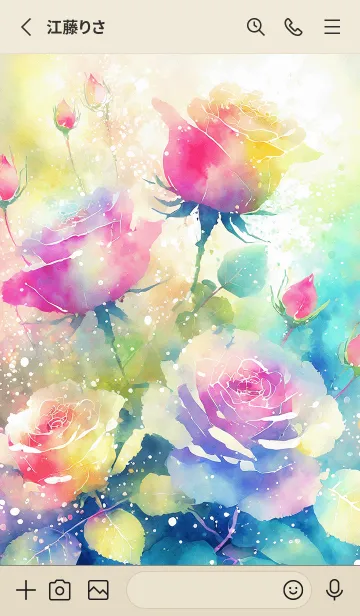 [LINE着せ替え] 薔薇(バラ)の花の着せかえ(R1059)の画像2