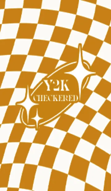 [LINE着せ替え] ✦ Y2K CHECKERED ✦ 03 BROWN ✦の画像1