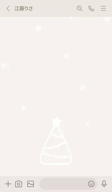 [LINE着せ替え] クリスマス 着せかえ (ベージュ)の画像2