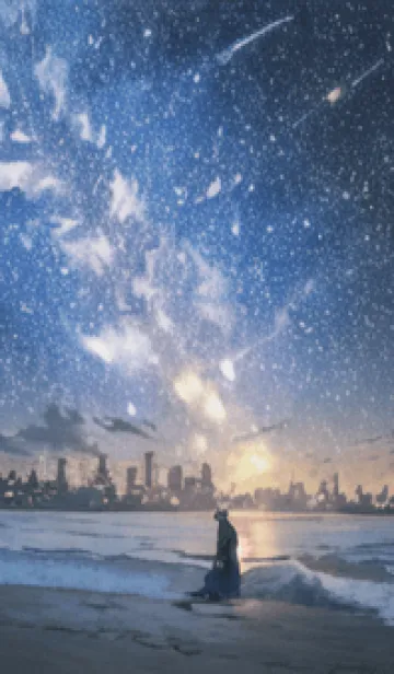 [LINE着せ替え] 銀河の冬空 #MI014。の画像1