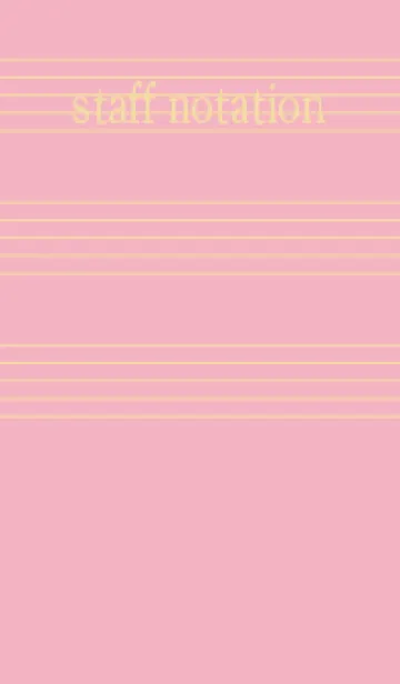 [LINE着せ替え] 五線譜1 鴇色の画像1