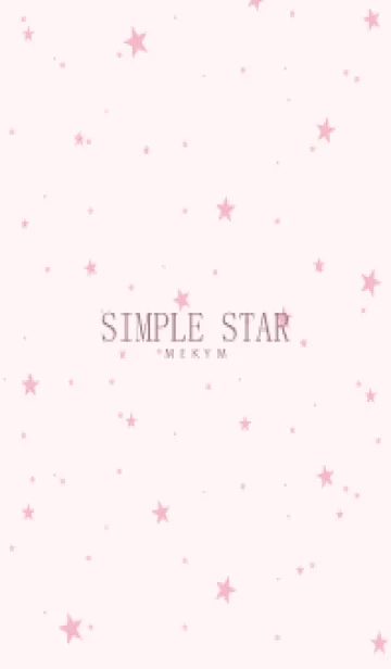 [LINE着せ替え] SIMPLE STAR -PINK WHITE- 8の画像1