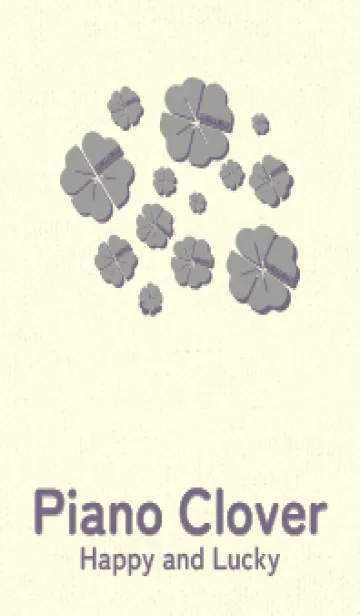 [LINE着せ替え] Piano clover アッシュグレイの画像1