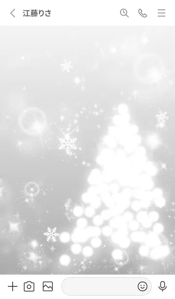 [LINE着せ替え] グレー : ホワイトクリスマスの着せ替えの画像2