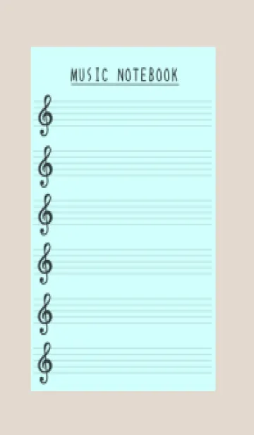 [LINE着せ替え] 音楽カラーノート/ライトブルー/ベージュの画像1