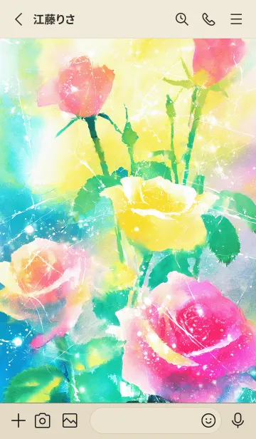 [LINE着せ替え] 薔薇(バラ)の花の着せかえ(R1027)の画像2