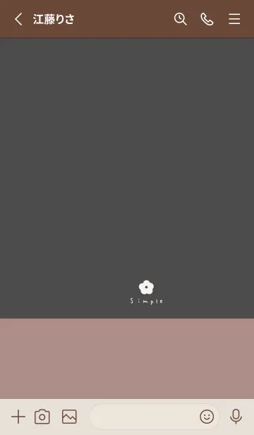 [LINE着せ替え] くすみピンクとマットグレー。お花。の画像2