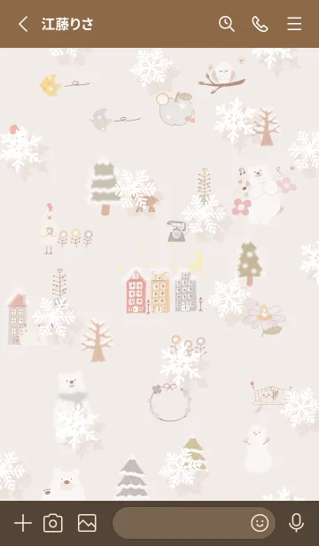 [LINE着せ替え] pinkbrown♡雪が舞う北欧08_1の画像2