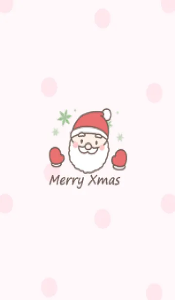 [LINE着せ替え] サンタさんの手袋 -ピンク- ドットの画像1