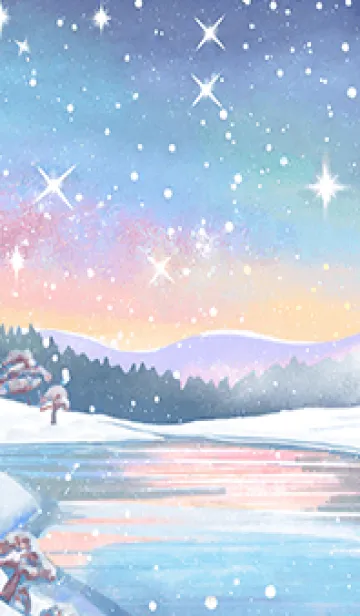 [LINE着せ替え] 優美な冬の風景の着せかえ(Winter-1016)の画像1