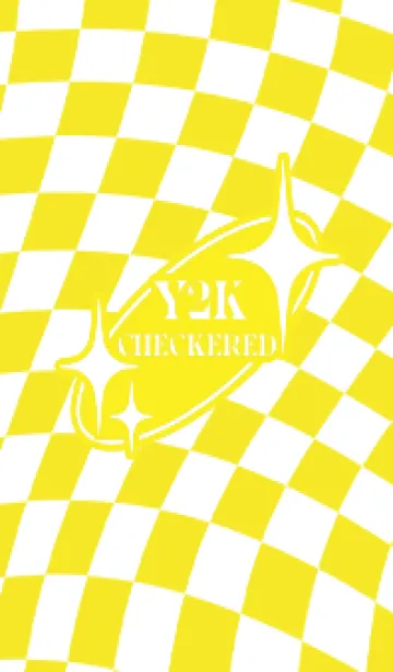 [LINE着せ替え] ✦ Y2K CHECKERED ✦ 03 YELLOW ✦の画像1