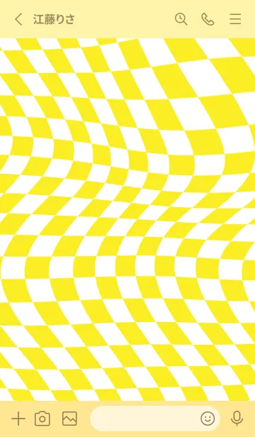 [LINE着せ替え] ✦ Y2K CHECKERED ✦ 03 YELLOW ✦の画像2