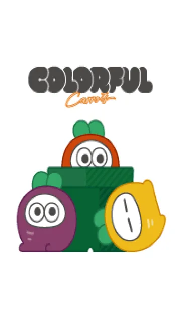[LINE着せ替え] うさぎみたいななにかのにんじん/カラフルの画像1