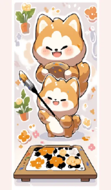 [LINE着せ替え] ドッグアーティスト その1の画像1