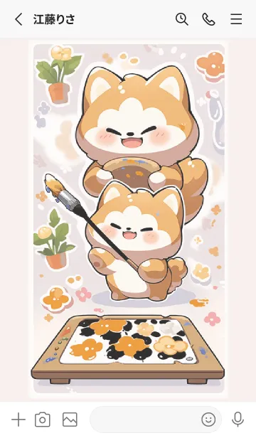 [LINE着せ替え] ドッグアーティスト その1の画像2