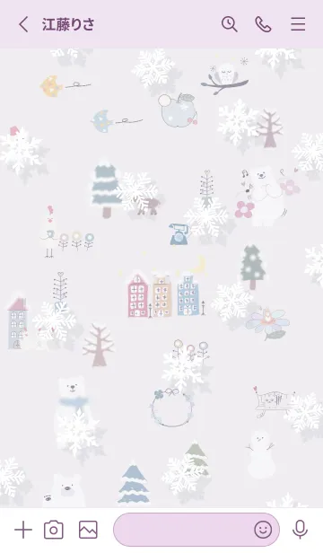 [LINE着せ替え] violet♡雪が舞う北欧04_1の画像2