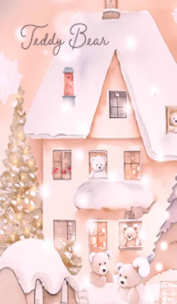 [LINE着せ替え] pinkpurple♡クマのお家11_1の画像1