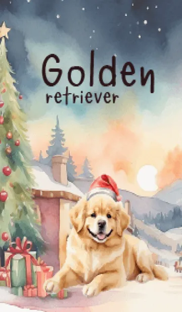 [LINE着せ替え] Golden Retriever christmas Theme (JP)の画像1