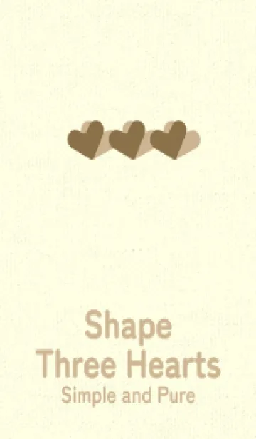 [LINE着せ替え] 3つのハート型の着せかえ 小鹿色の画像1