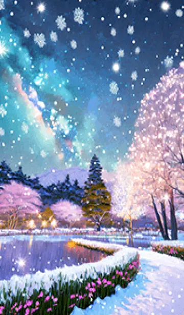 [LINE着せ替え] 優美な冬の風景の着せかえ(Winter-1028)の画像1