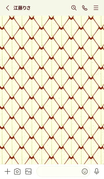 [LINE着せ替え] シンプルな龍鱗 弁柄色の画像2