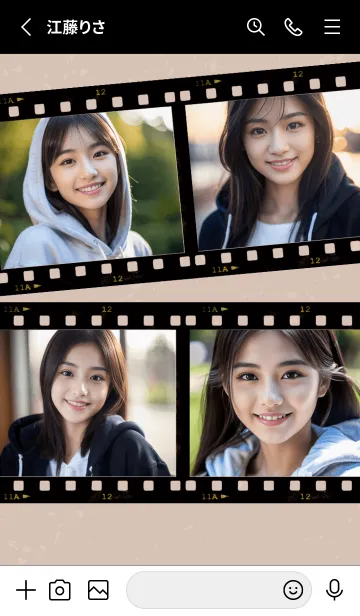 [LINE着せ替え] パーカーを着たAI美女着せかえの画像2