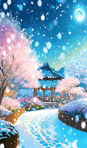 [LINE着せ替え] 優美な冬の風景の着せかえ(Winter-1027)の画像1