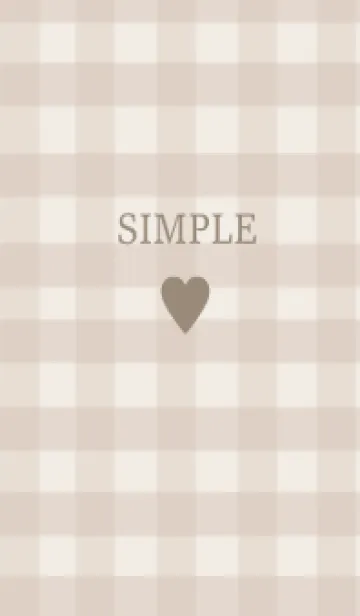 SIMPLE HEART =check beige=のLINE着せ替え