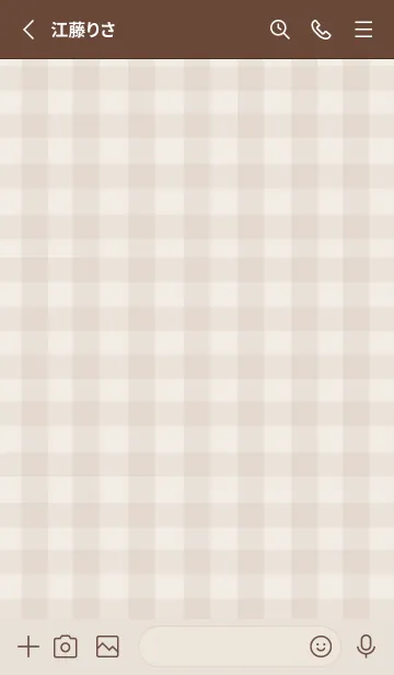 [LINE着せ替え] SIMPLE HEART =check beige=の画像2