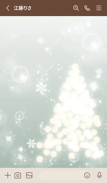 [LINE着せ替え] ベージュカーキ : ホワイトクリスマスの画像2