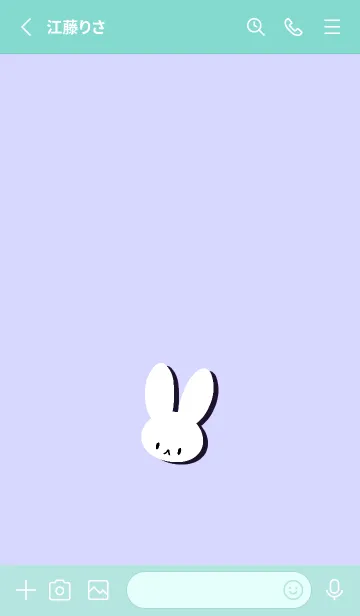 [LINE着せ替え] ホワイト ラビット 272の画像2