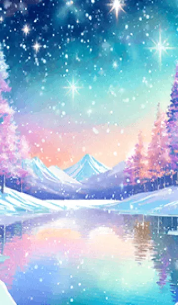 [LINE着せ替え] 優美な冬の風景の着せかえ(Winter-1020)の画像1