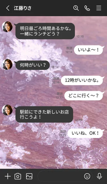 [LINE着せ替え] Real Snow Crystal #4-4の画像3