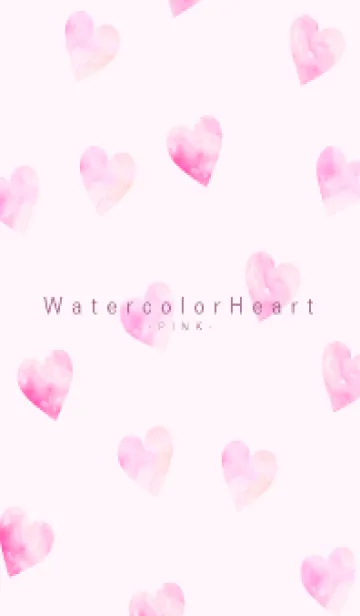 WatercolorHeart PINK 17の着せ替えメイン画像