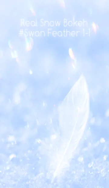 [LINE着せ替え] Real Snow Bokeh #Swan Feather 1-1の画像1