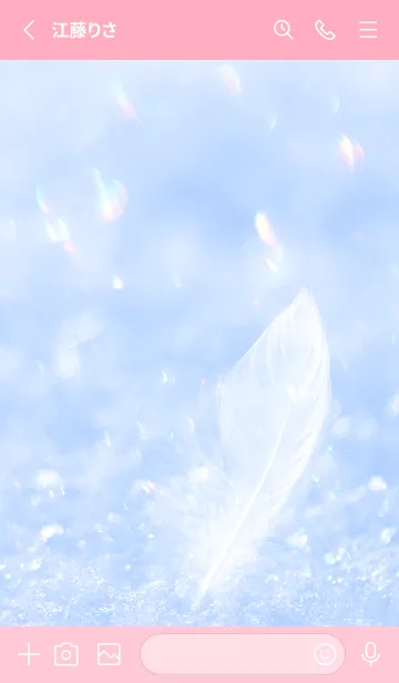 [LINE着せ替え] Real Snow Bokeh #Swan Feather 1-1の画像2