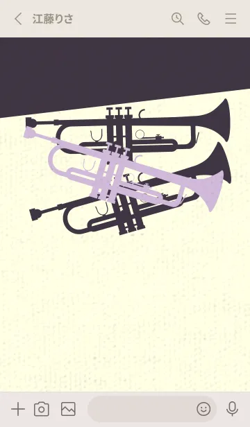 [LINE着せ替え] Trumpet CLR ライラックの画像2