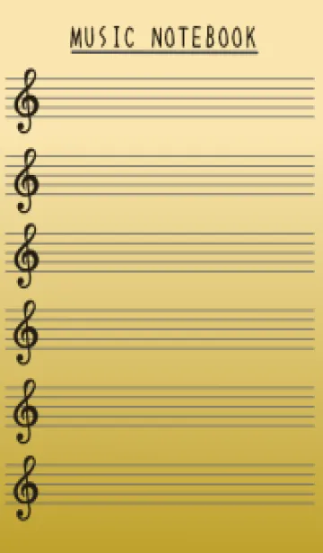 [LINE着せ替え] 音楽カラーノート/ゴールドの画像1