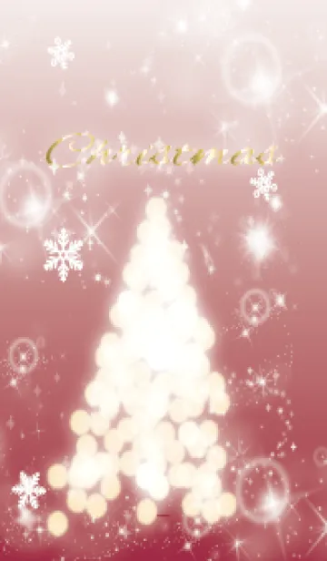 [LINE着せ替え] ボルドー : ホワイトクリスマスの着せ替えの画像1