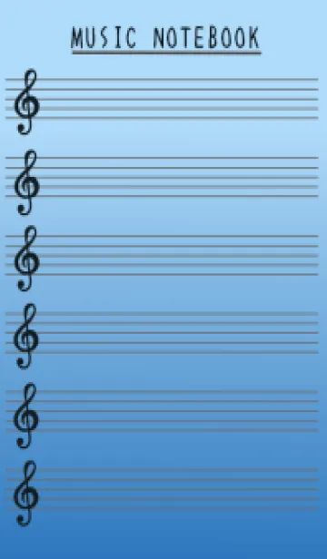 [LINE着せ替え] 音楽カラーノート/ブルーグラデーションの画像1