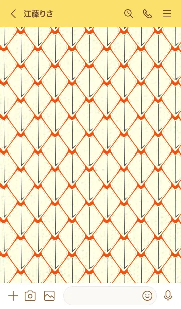 [LINE着せ替え] シンプルな龍鱗 フレイムオレンジの画像2