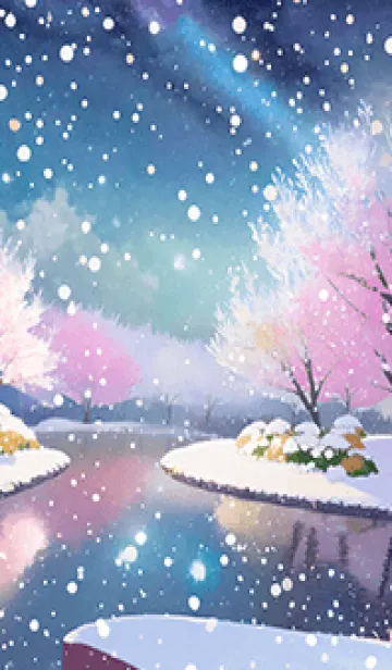 [LINE着せ替え] 優美な冬の風景の着せかえ(Winter-1046)の画像1