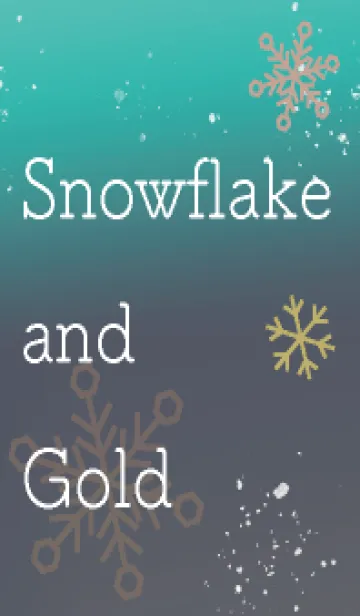 [LINE着せ替え] 雪の結晶 グリーン ゴールドの画像1