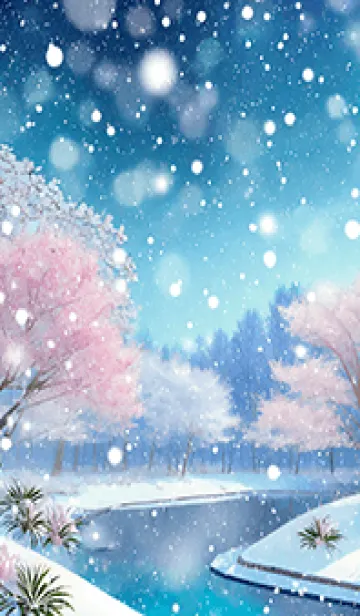 [LINE着せ替え] 優美な冬の風景の着せかえ(Winter-1047)の画像1