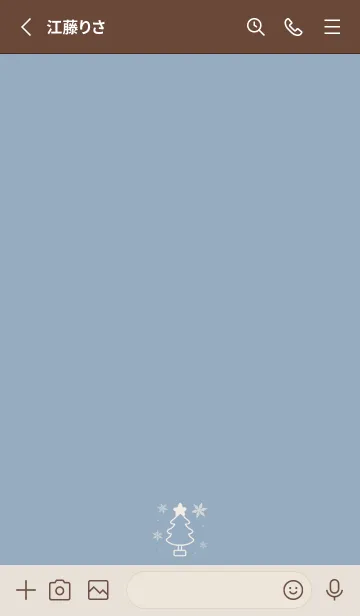 [LINE着せ替え] シンプル  クリスマス -くすみブルー-の画像2