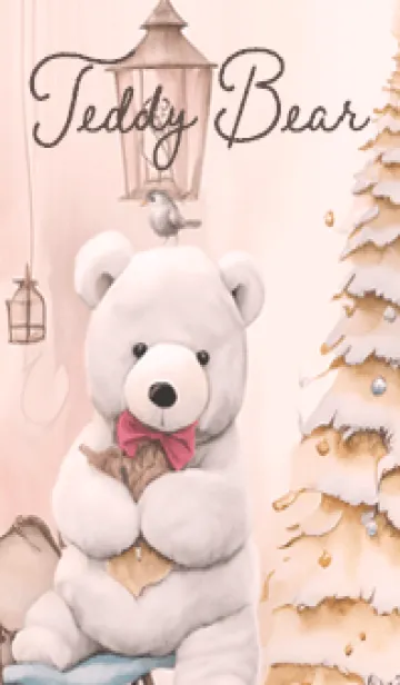 [LINE着せ替え] pink♡ナチュラルなクマ10_1の画像1