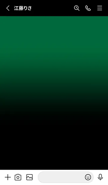 [LINE着せ替え] Black & Cadmium Green Theme V.5 (JP)の画像2