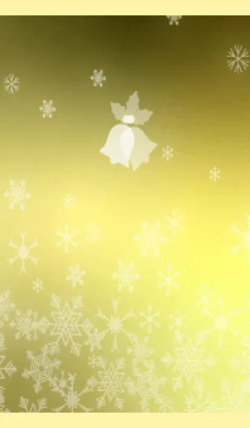 [LINE着せ替え] 雪の結晶とベル 薄い黄色の画像1