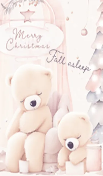 [LINE着せ替え] violet♡ふわクマの寝落ち04_1の画像1