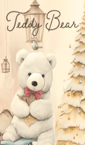 [LINE着せ替え] yellow♡ナチュラルなクマ14_1の画像1